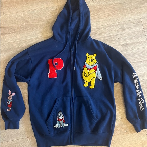 Winnie the Pooh Hooded Zip Up Jacket Medium - Picture 2 of 5